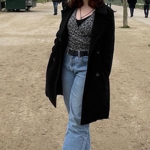 Japna blouse floral black and white long sleeve